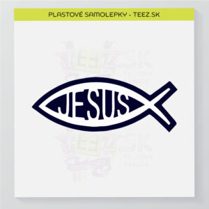 Rybička - Jesus - kresťanský symbol - samolepka