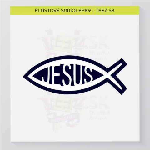 Rybička - Jesus - kresťanský symbol - samolepka