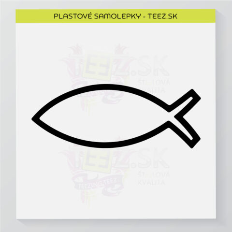 Rybička - kresťanský symbol - samolepka