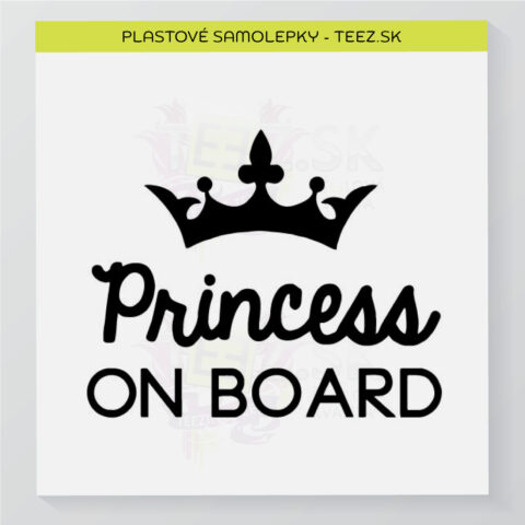 Princess on board - samolepka
