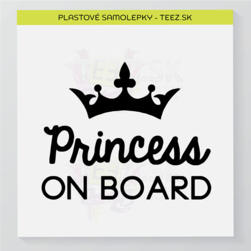 Princess on board - samolepka