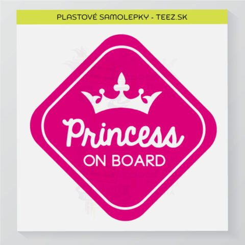 Princess on board - samolepka