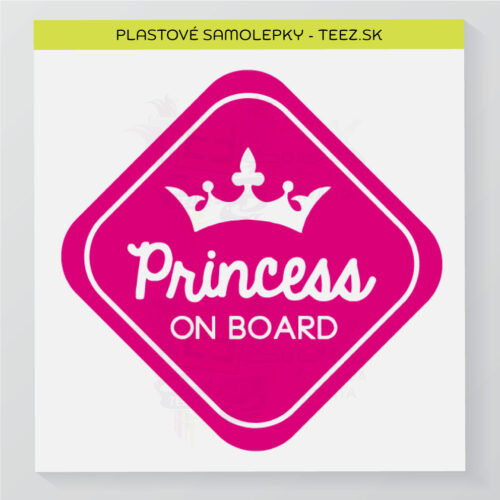 Princess on board - samolepka