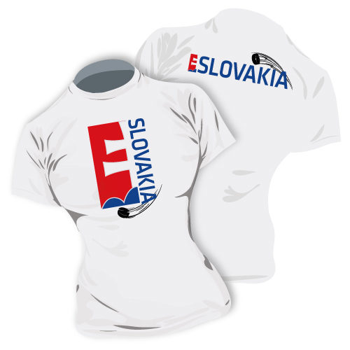 Hokej - Slovensko - dámske bavlnené tričko s potlačou