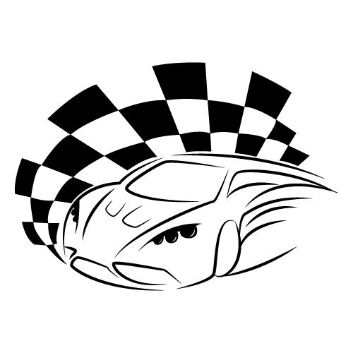 Racing car - autosamolepka
