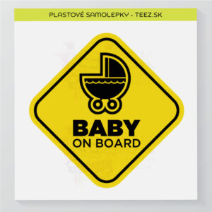 Dieťa v aute – Baby on board – samolepka