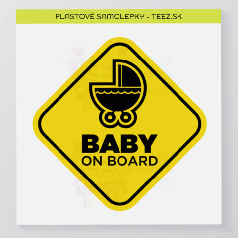 Dieťa v aute – Baby on board – samolepka