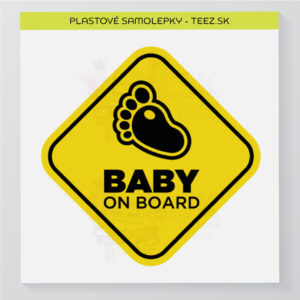 Dieťa v aute – Baby on board – samolepka