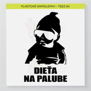 Dieťa v aute - vlastný text - samolepka