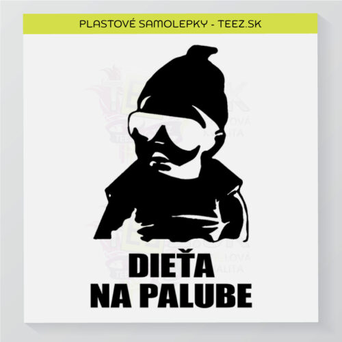 Dieťa v aute - vlastný text - samolepka