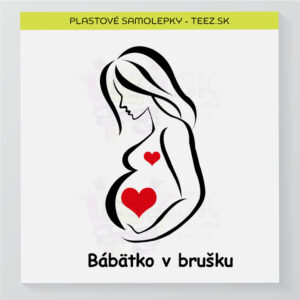 Bábätko v brušku - vlastný text - samolepka