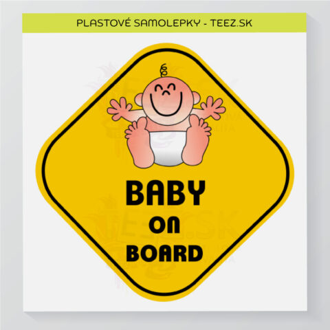 Dieťa v aute - Baby on board - chlapec - samolepka