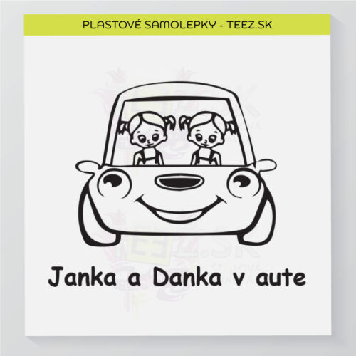 Dieťa v aute - vlastný text - samolepka