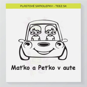 Dieťa v aute - vlastný text - samolepka