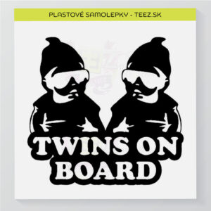 Dieťa v aute - Twins on board - samolepka