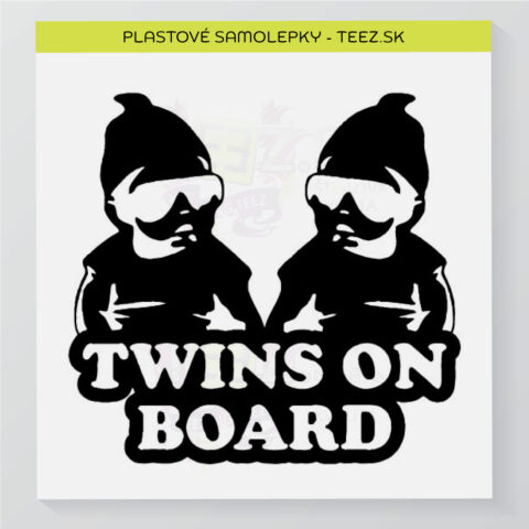 Dieťa v aute - Twins on board - samolepka