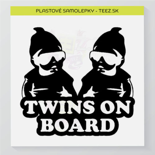 Dieťa v aute - Twins on board - samolepka