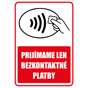 Bezkontaktné platby - Only contactless payments
