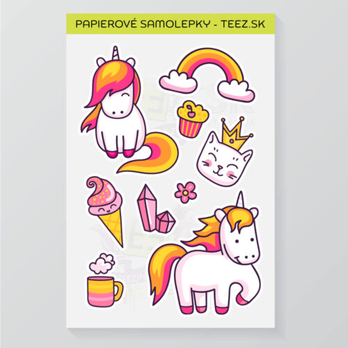 Unicorn - papierové samolepky